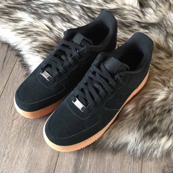 NWT🖤Nike Air Force 1 Suede Black - Picture 7 of 8